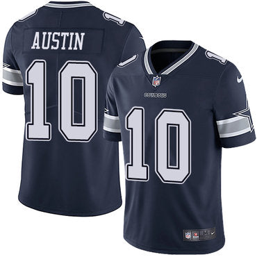Custom Cowboys #10 Tavon Austin Navy Blue Team Color Men’s Stitched NFL Vapor Untouchable Limited Jersey