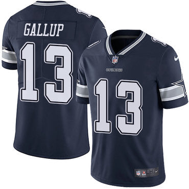 Custom Cowboys #13 Michael Gallup Navy Blue Team Color Men’s Stitched NFL Vapor Untouchable Limited Jersey