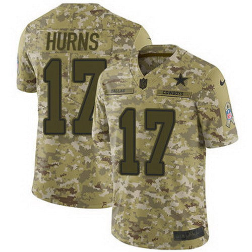 Custom Cowboys #17 Allen Hurns Camo Youth Stitched NFL Limited 2018 Salute to Service Jersey