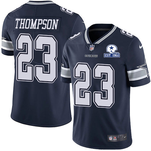 Custom Cowboys #23 Darian Thompson Navy Blue Team Color Men’s Stitched With Established In 1960 Patch NFL Vapor Untouchable Limited Jersey