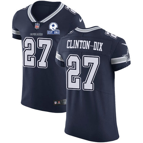 Custom Cowboys #27 Ha Ha Clinton-Dix Navy Blue Team Color Men’s Stitched With Established In 1960 Patch NFL Vapor Untouchable Elite Jersey