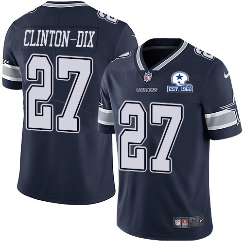Custom Cowboys #27 Ha Ha Clinton-Dix Navy Blue Team Color Men’s Stitched With Established In 1960 Patch NFL Vapor Untouchable Limited Jersey