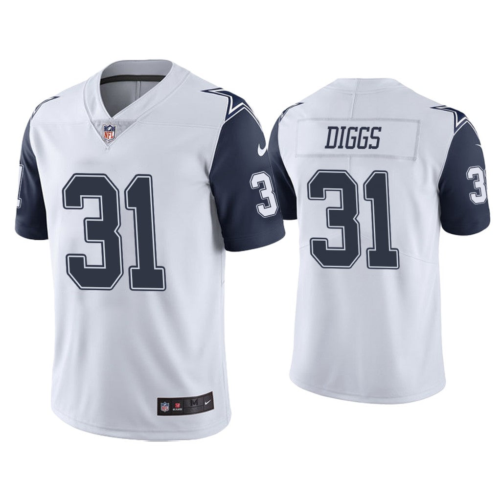Custom Cowboys #31 trevon diggs White Men’s Stitched NFL Limited Rush Jersey