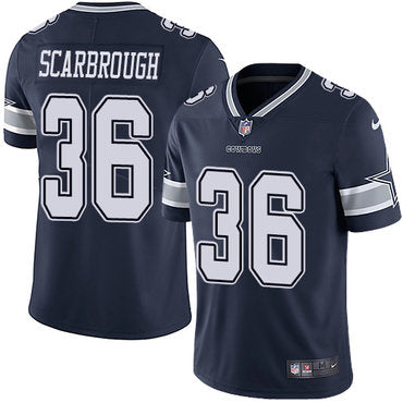 Custom Cowboys #36 Bo Scarbrough Navy Blue Team Color Men’s Stitched NFL Vapor Untouchable Limited Jersey