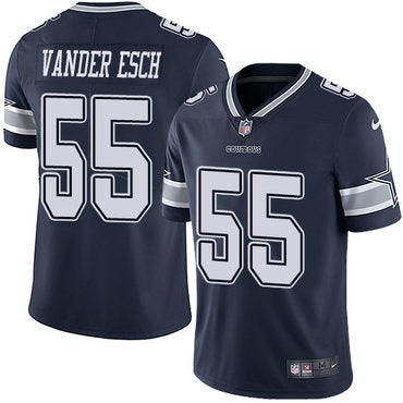 Custom Cowboys #55 Leighton Vander Esch Navy Blue Team Color Youth Stitched NFL Vapor Untouchable Limited Jersey