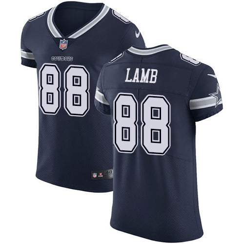 Custom Cowboys #88 CeeDee Lamb Navy Blue Team Color Men’s Stitched NFL Vapor Untouchable Elite Jersey