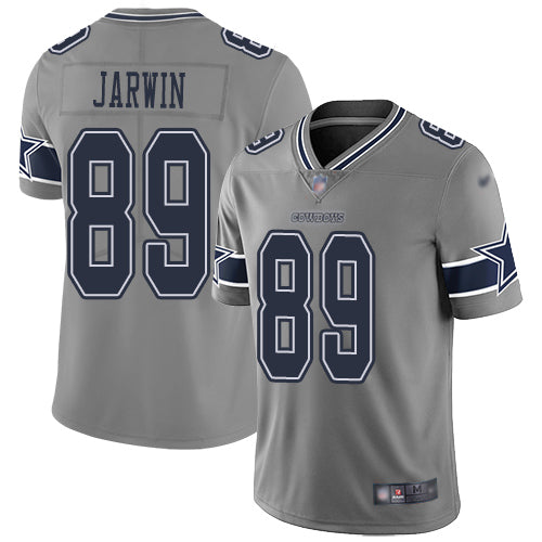 Custom Cowboys #89 Blake Jarwin Gray Men’s Stitched NFL Limited Inverted Legend Jersey