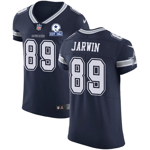 Custom Cowboys #89 Blake Jarwin Navy Blue Team Color Men’s Stitched With Established In 1960 Patch NFL Vapor Untouchable Elite Jersey