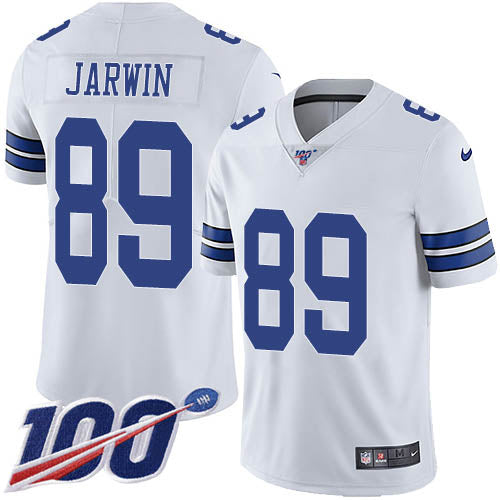 Custom Cowboys #89 Blake Jarwin White Men’s Stitched NFL 100th Season Vapor Untouchable Limited Jersey