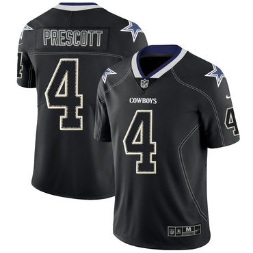 Custom Cowboys 4 Dak Prescott Black Shadow Legend Limited Jersey