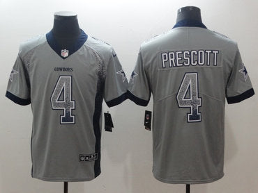 Custom Cowboys 4 Dak Prescott Drift Fashion Limited Jersey