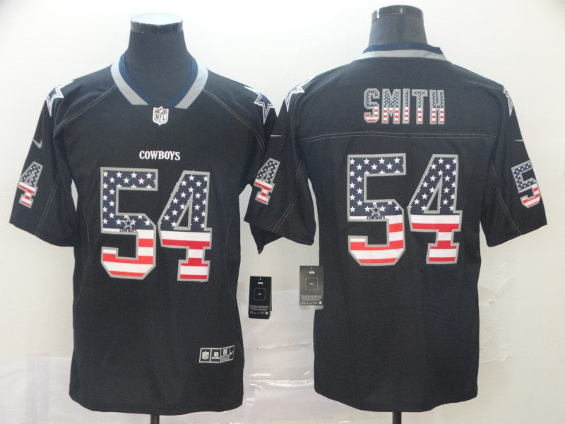 Custom Cowboys 54 Jaylon Smith Black USA Flash Fashion Limited Jersey