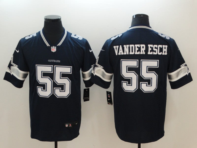 Custom Cowboys 55 Leighton Vander Esch Navy Vapor Untouchable Limited Jersey