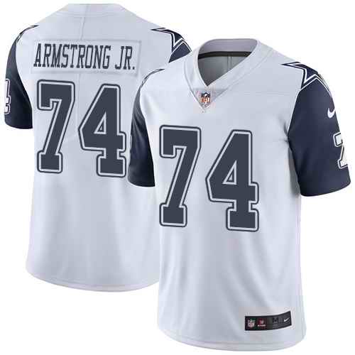 Custom Cowboys 74 Dorance Armstrong Jr. White Color Rush Limited Jersey