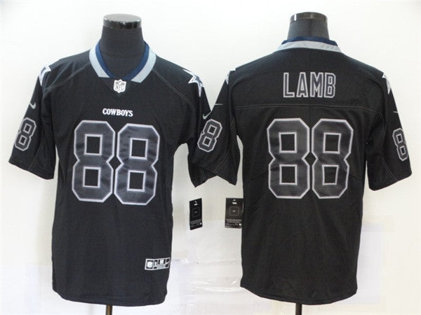 Custom Cowboys 88 Ceedee Lamb Black Shadow Legend Limited Jersey