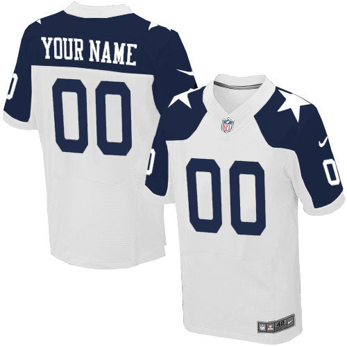 Custom Dallas Cowboys Elite White Alternate Men’s Jersey NFL Throwback Customized jerseys