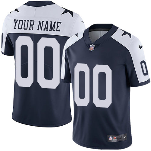Custom Dallas Cowboys Limited Navy Blue Alternate Men’s Jersey NFL Throwback Vapor Untouchable Customized jerseys