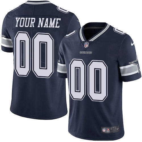 Custom Dallas Cowboys Limited Navy Blue Home Men’s Jersey NFL Vapor Untouchable Customized jerseys