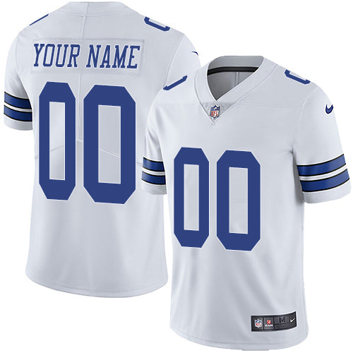 Custom Dallas Cowboys Limited White Road Men’s Jersey NFL Vapor Untouchable Customized jerseys