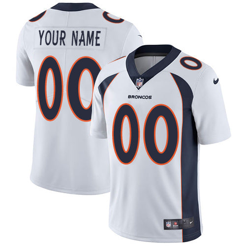 Custom Denver Broncos Elite White Road Youth Jersey NFL Vapor Untouchable Customized jerseys