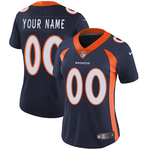 Custom Denver Broncos Limited Navy Blue Alternate Women’s Jersey NFLVapor Untouchable Customized jerseys