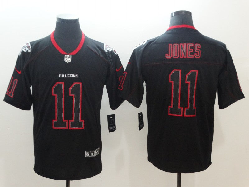Custom Falcons 11 Julio Jones Black Shadow Legend Limited Jersey