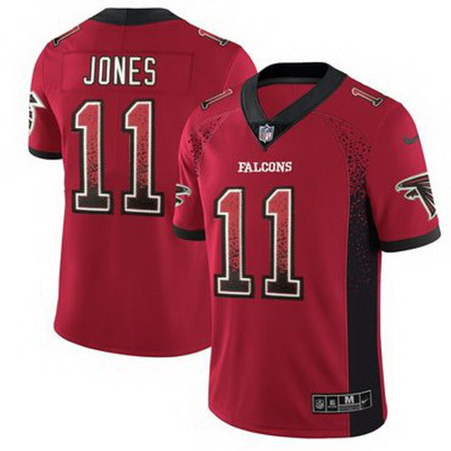 Custom Falcons 11 Julio Jones Red Drift Fashion Limited Jersey
