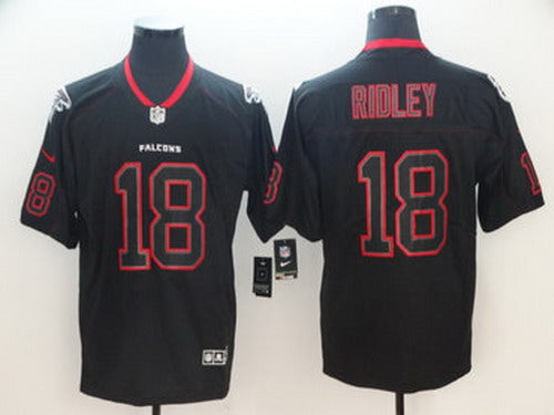 Custom Falcons 18 Calvin Ridley Black Shadow Legend Limited Jersey