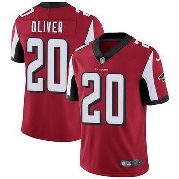 Custom Falcons #20 Isaiah Oliver Red Team Color Men’s Stitched NFL Vapor Untouchable Limited Jersey