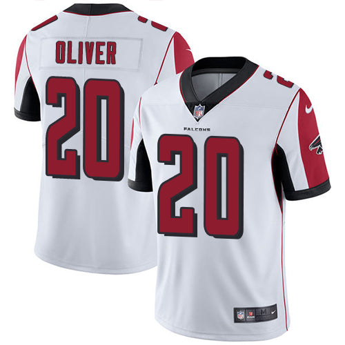 Custom Falcons #20 Isaiah Oliver White Men’s Stitched NFL Vapor Untouchable Limited Jersey