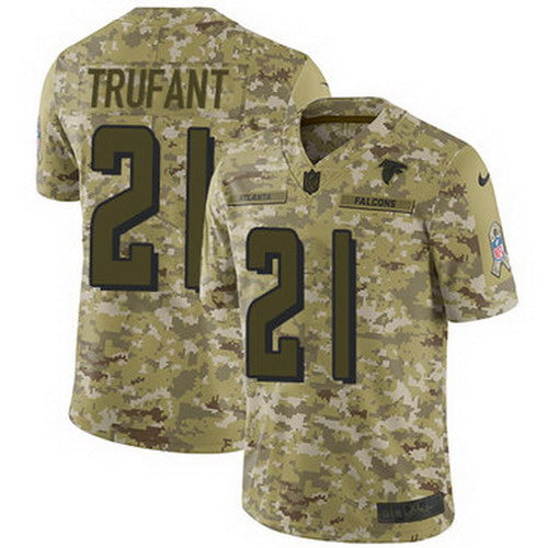 Custom Falcons #21 Desmond Trufant Camo Men’s Stitched NFL Limited 2018 Salute To Service Jersey
