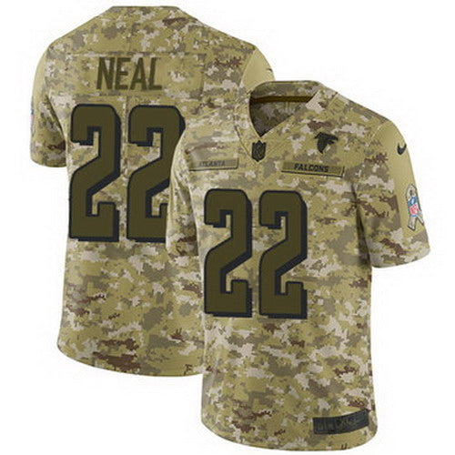 Custom Falcons #22 Keanu Neal Camo Men’s Stitched NFL Limited 2018 Salute To Service Jersey