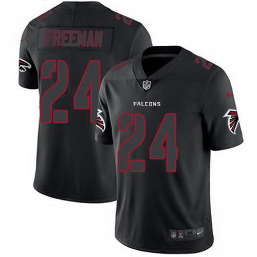 Custom Falcons #24 Devonta Freeman Black Men’s Stitched NFL Limited Rush Impact Jersey