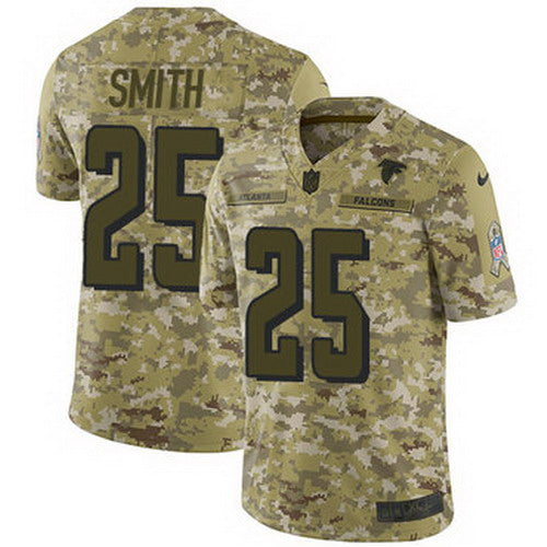 Custom Falcons #25 Ito Smith Camo Men’s Stitched NFL Limited 2018 Salute To Service Jersey