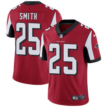 Custom Falcons #25 Ito Smith Red Team Color Men’s Stitched NFL Vapor Untouchable Limited Jersey