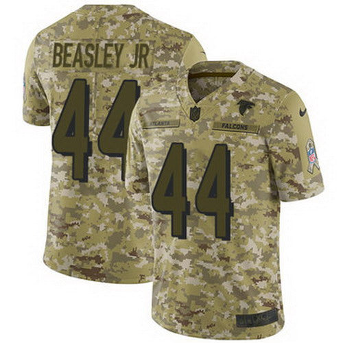 Custom Falcons #44 Vic Beasley Jr Camo Men’s Stitched NFL Limited 2018 Salute To Service Jersey