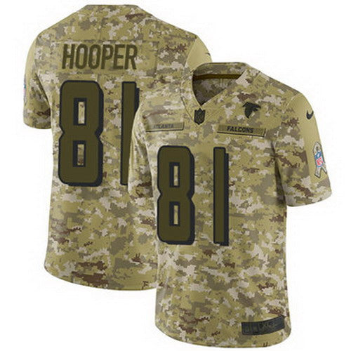 Custom Falcons #81 Austin Hooper Camo Youth Stitched NFL Limited 2018 Salute to Service Jersey