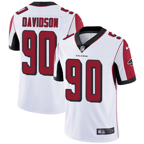 Custom Falcons #90 Marlon Davidson White Men’s Stitched NFL Vapor Untouchable Limited Jersey
