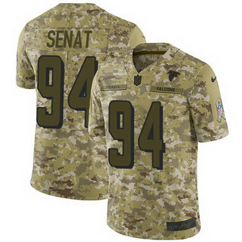 Custom Falcons #94 Deadrin Senat Camo Men’s Stitched NFL Limited 2018 Salute To Service Jersey