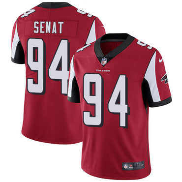 Custom Falcons #94 Deadrin Senat Red Team Color Men’s Stitched NFL Vapor Untouchable Limited Jersey