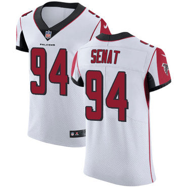 Custom Falcons #94 Deadrin Senat White Men’s Stitched NFL Vapor Untouchable Elite Jersey