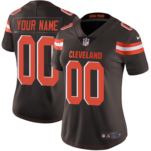 Custom Limited Brown Home Women’s Jersey NFL Cleveland Browns Vapor Untouchable Customized jerseys