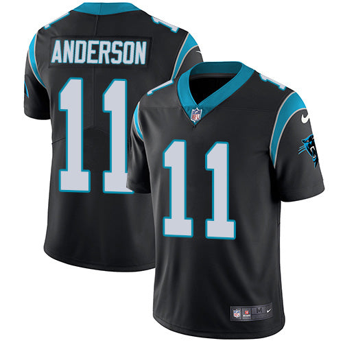 Custom Panthers #11 Robby Anderson Black Team Color Men’s Stitched NFL Vapor Untouchable Limited Jersey