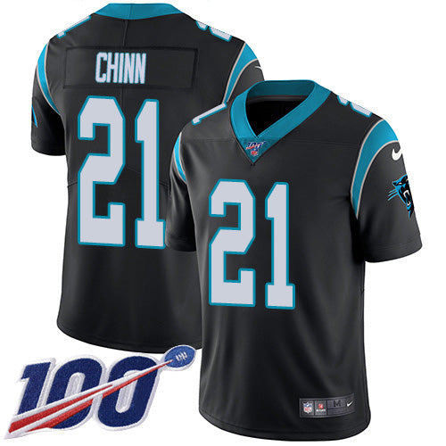 Custom Panthers #21 Jeremy Chinn Black Team Color Men’s Stitched NFL 100th Season Vapor Untouchable Limited Jersey