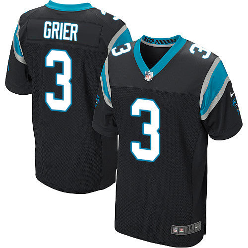 Custom Panthers #3 Will Grier Black Team Color Men’s Stitched NFL Vapor Untouchable Elite Jersey