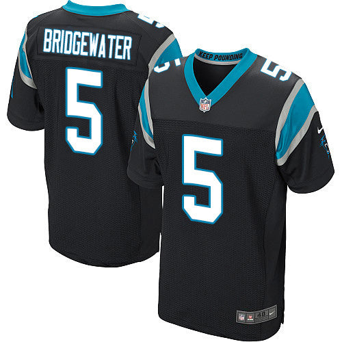 Custom Panthers #5 Teddy Bridgewater Black Team Color Men’s Stitched NFL Vapor Untouchable Elite Jersey