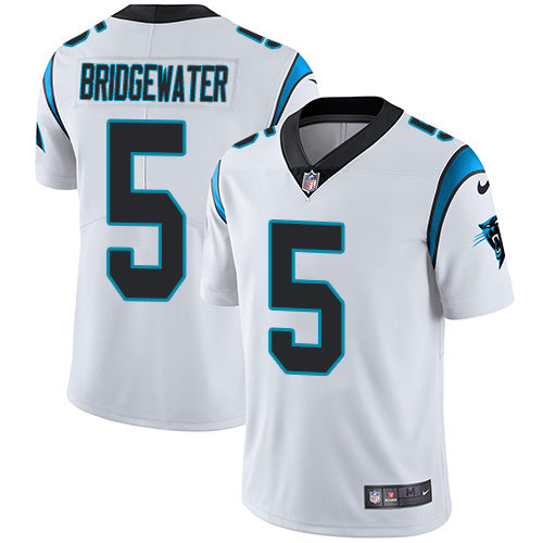 Custom Panthers #5 Teddy Bridgewater White Men’s Stitched NFL Vapor Untouchable Limited Jersey