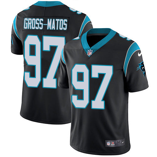 Custom Panthers #97 Yetur Gross-Matos Black Team Color Men’s Stitched NFL Vapor Untouchable Limited Jersey