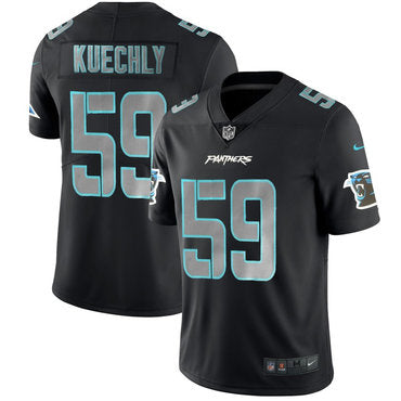 Custom Panthers 59 Luke Kechly Black Vapor Impact Limited Jersey