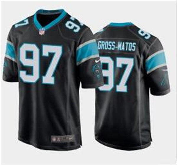 Custom Panthers 97 Yetur Gross-Matos Black 2020 NFL Draft First Round Pick Vapor Untouchable Limited Jersey